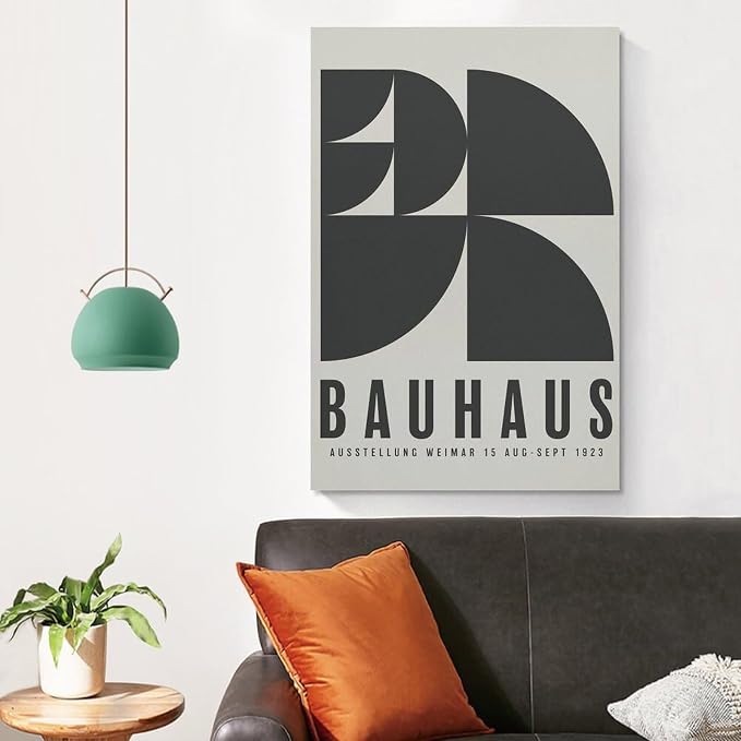 FideMm Bauhaus Poster, Exhibition Wall Art,Mid-century Modern,Abstract Retro Art,Vector Wall Art Poster for Room Aesthetics Canvas Wall Art Poster And Print Unframe-style 12x18inch(30x45cm)