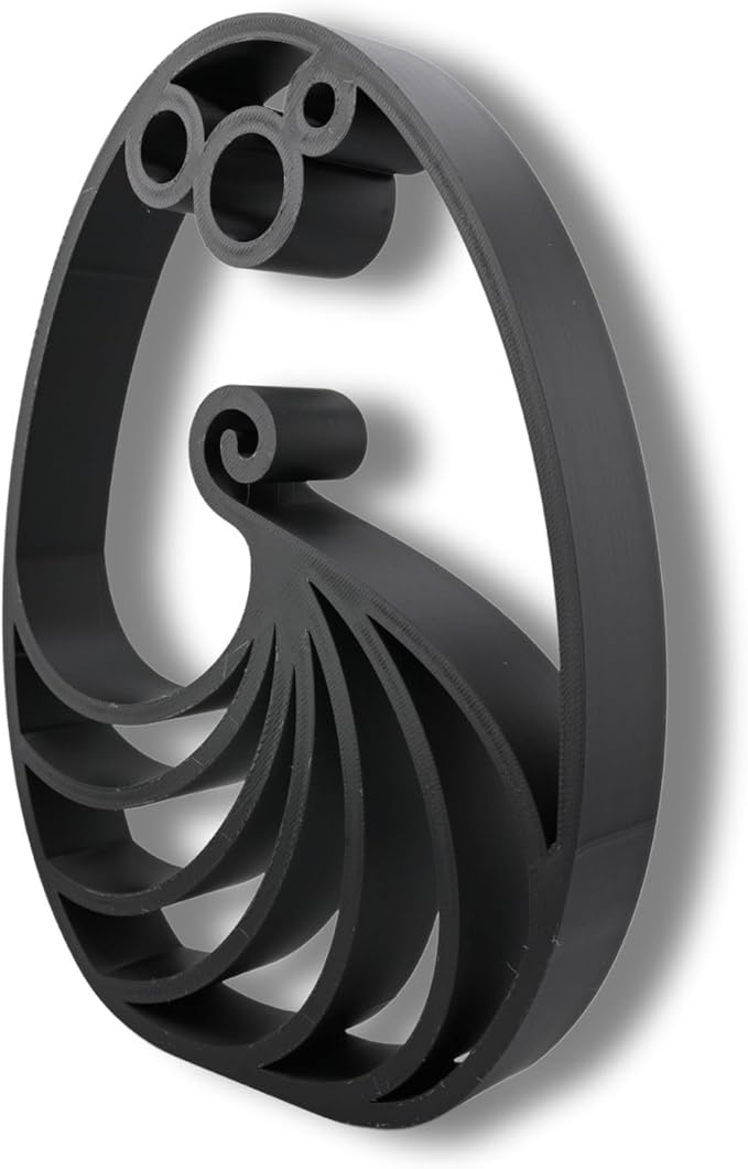 Easter Egg Sculpture – Minimalist Decorative Accent for Spring & Year-Round Home Decor | Collectible Design | Modern Holiday Display (Elegant Twirl Matte Black)
