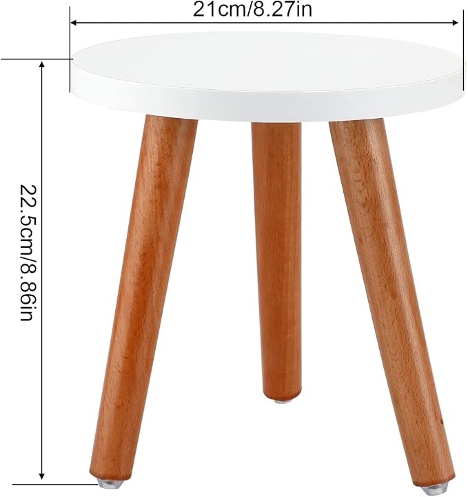 MINGZHE Wood Plant Stand Indoor, Mid Century Modern Planter, Wood Flower Pot Stand, Tall Holder Plant Stands for Indoor Boho Rustic Wooden Stool for Plant Pot Holder(A1)