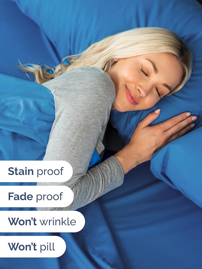 Extra Deep Full Sheet Set - 6 Piece Breathable and Cooling Sheets - Hotel Luxury Bedding for Women, Men, Kids & Teens - Easy & Secure Fit - Soft, Wrinkle Free & Comfy - Extra Deep Pockets - Royal Blue