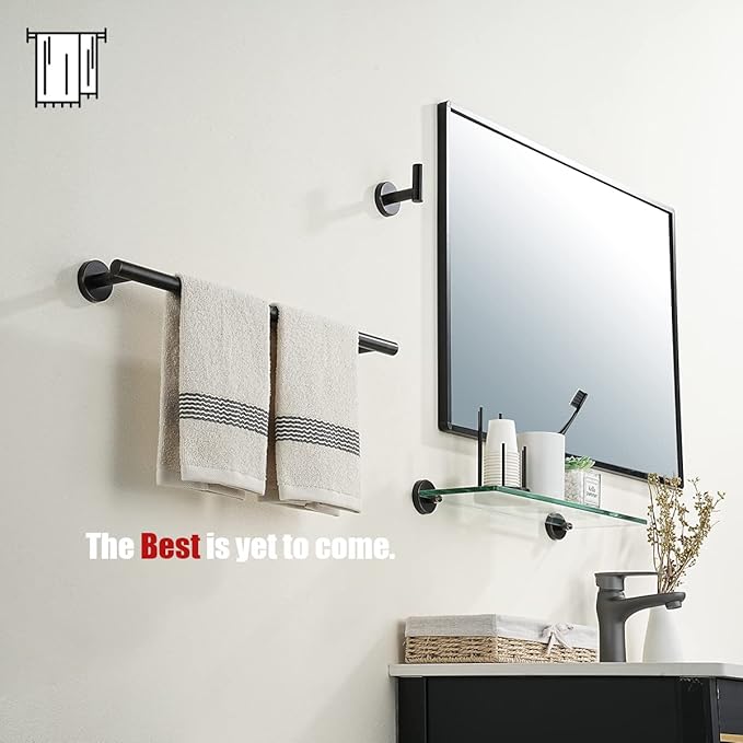 JQK Oil Rubbed Bronze Towel Bar, 20.5 Inch 304 Stainless Steel Thicken 0.8mm Towel Rack Bathroom, Towel Holder ORB Wall Mount, Useable Length 18 Inch 2 Pack, TB110L18-ORB-P2