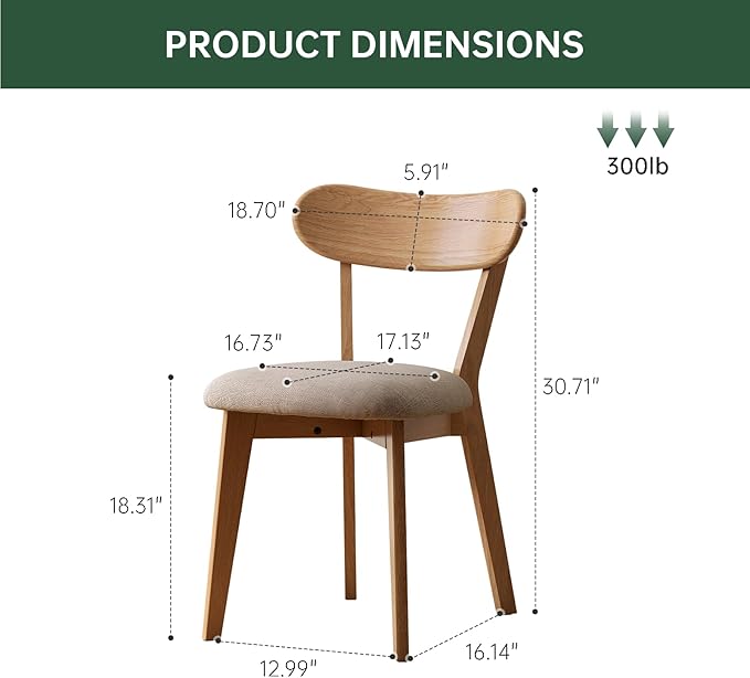 47’’-63’’ 100% Oak Extendable Dining Table and Chairs Set for 2, Solid Wood Folding Kitchen Table, Mid Century Modern Dinner Table for Kitchen, Living Room, Natural (47''-63''+2 Cushion Chairs-YA)