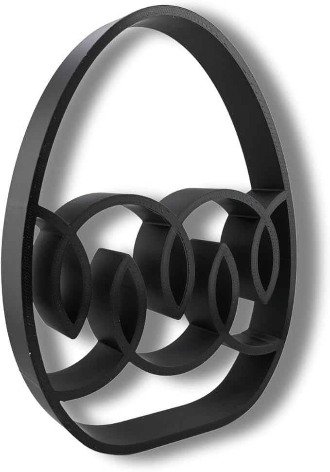 Easter Egg Sculpture – Minimalist Decorative Accent for Spring & Year-Round Home Decor | Collectible Design | Modern Holiday Display (Ribbon Drift Matte Black)