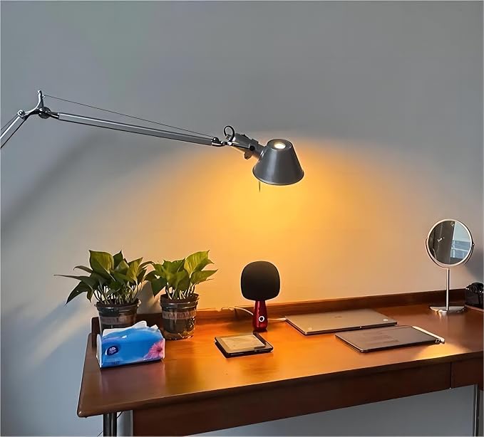 LIGHTLAND Modern Minimalist Medieval ins Wind Floor lamp Living Room Bedroom Study Table Double Rocker arms Adjustable Fishing Light Reading Light - Large