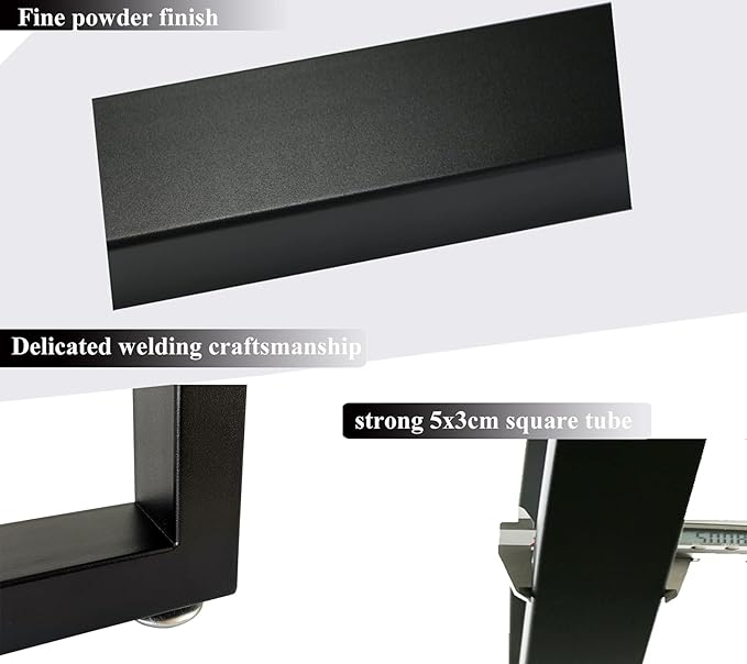 Metal Table Legs 28”Height 17.7”Wide Heavy Duty Desk Legs DIY Furniture Legs for Dining Table,Coffee Table,Office Desk