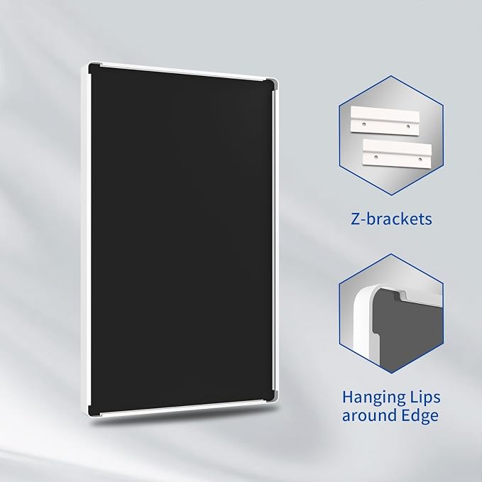 WEER White Bathroom Mirror 55X36 Inch, Rounded Rectangle White Metal Frame Mirror, Matte White Bathroom Vanity Mirror with Tempered Glass, Anti-Rust, Hangs Horizontally or Vertically