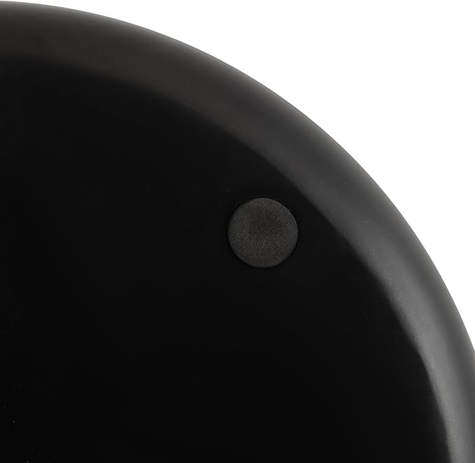 Kate and Laurel Stovring Round Modern Decorative Tray; 17 Inch Diameter; Black; Contemporary Serving Tray for Use as Entryway Catch-All or Coffee Table Tray