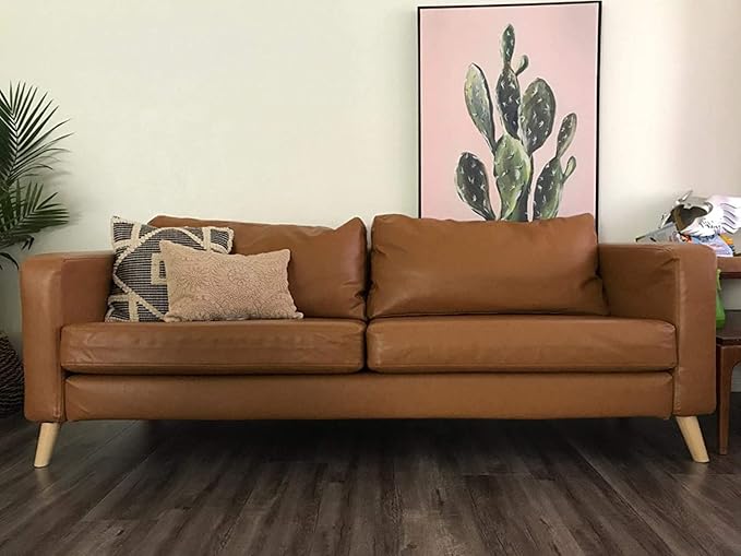 Round Solid Wood Furniture Legs Sofa Replacement Legs Perfect for Mid-Century Modern/Great IKEA hack for Sofa, Couch, Bed, Coffee Table (4 Inches,Set of 4, Original Wood Color)