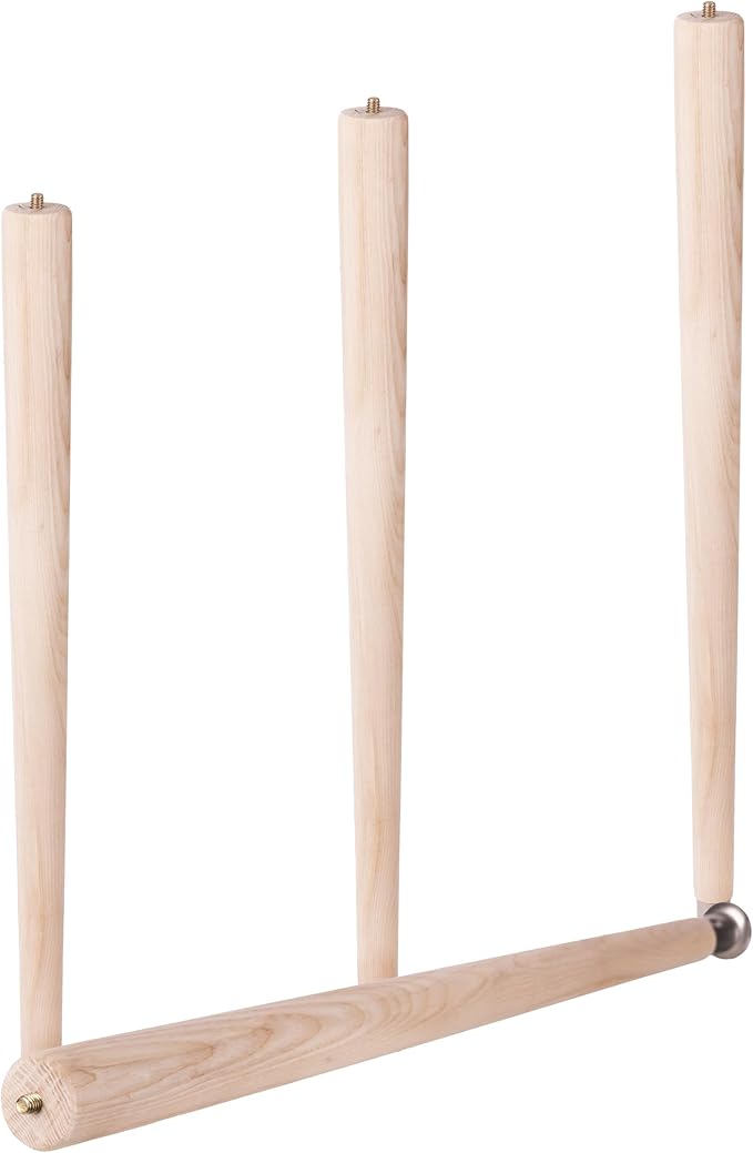 Waddell Round Taper Leg (4 Count, 22" H) | Self Leveling Quick Mount Wooden Legs with 5/16" #18 Hanger Bolt | Decorative Unfinished Furniture Legs for DIY Home Improvement | Mid Century Modern Decor