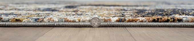 Keen Home Design Area Rugs - 4x6 Non-Shedding, Abstract Rugs for Kitchen, Living Room, Bedroom, Dining Room, Entryway - Size: 4' x 6', Multi