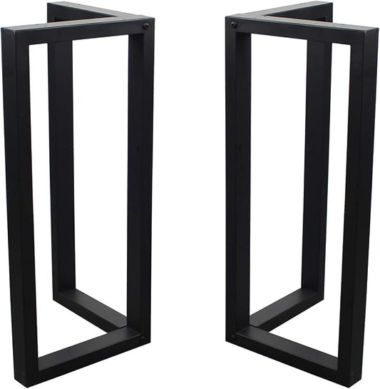 MBQQ 2 Pcs V Shape Table Legs - Heavy Duty Metal, Dining Table & DIY Iron Bench Legs (H28"xW17.7")
