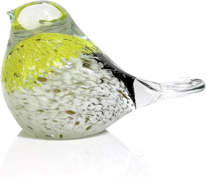 Glass Bird Decor Crystal Bird Sculpture Nature-Themed Home Accents Figurines Ornament Modern Art Living Room Shelves Tabletops