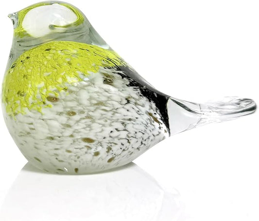Glass Bird Decor Crystal Bird Sculpture Nature-Themed Home Accents Figurines Ornament Modern Art Living Room Shelves Tabletops