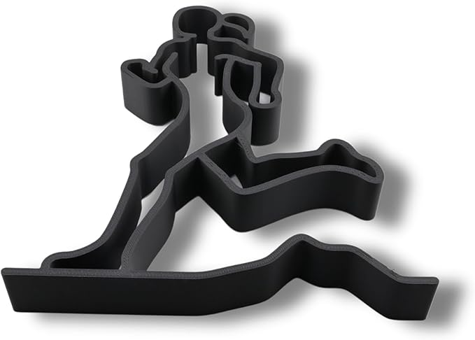 Runner Sculpture – Minimalist Running Figurine | Motivational Gift for Runners, Athletes & Fitness Lovers (Athletic Female Runner Matte Black)