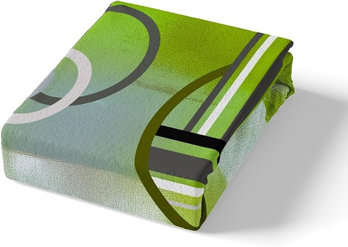 Erosebridal Ombre Watercolor Duvet Cover,Green Grey Comforter Cover for Kids Boys Girls,Swirls Circles Bedding Set,Grunge Modern Texture Quilt Cover,Contemporary Abstract Pastel Bed Cover,Full 3 Pcs