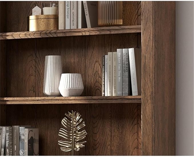 Martin Furniture Traditional 8' Tall Wood Bookcase Wall with Ladder Office Bookcase Brown