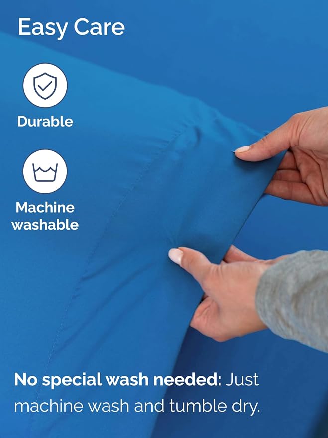 Extra Deep Full Sheet Set - 6 Piece Breathable and Cooling Sheets - Hotel Luxury Bedding for Women, Men, Kids & Teens - Easy & Secure Fit - Soft, Wrinkle Free & Comfy - Extra Deep Pockets - Royal Blue