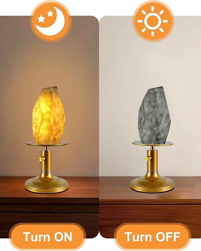 Lightdot Table Lamp for Bedroom Mid Century Modern Gold Small Desk Lamp Dimmable 3000K Warmwhite Nightstands Lamp Beside Table Lamp for Living Room Home Office