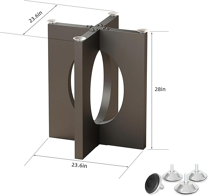 FUSHIAIPTC Heavy Duty Dining Table Base, 30 Inch Metal Leg, Modern Reinforced Steel Office Base, Glass, Wood and Marble Table Tops are All Adaptable