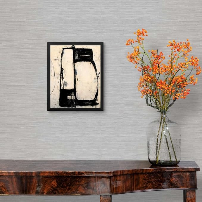 CANVAS ON DEMAND Lazy Dog Silver Float Framed Canvas Wall Art Print by Erin Ashley, Abstract, Home Decor, Modern Abstract, Artwork,8" x10in