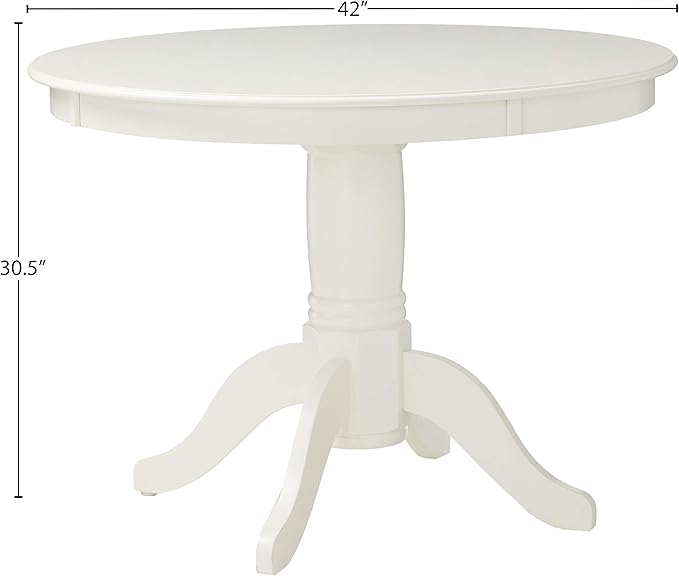 Angel Line 5 Piece Lindsey Dining Set, Off-White/Gray
