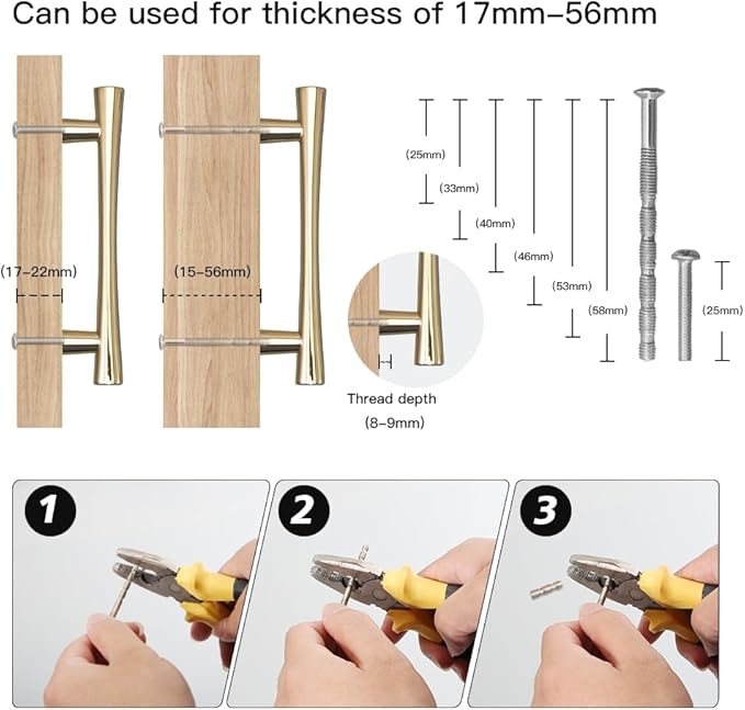 YAGU 10 Pack Bright Gold Cabinet Pulls, 3.75 Inch Hole Center Polished Brass Kitchen Drawer Handles Zinc Alloy Furniture Hardware for Bathroom Cupboard Dresser Closet