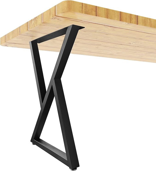 Metal Table Legs 28”Height 17.7”Wide Heavy Duty Desk Legs DIY Furniture Legs for Dining Table,Coffee Table,Office Desk
