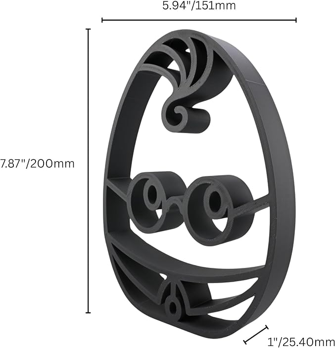 Easter Egg Sculpture – Minimalist Decorative Accent for Spring & Year-Round Home Decor | Collectible Design | Modern Holiday Display (Boy Wizard Matte Black)