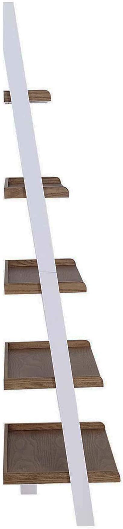 Convenience Concepts American Heritage Ladder Bookshelf 25" - Classic Living Room Bookcase for Traditional, Modern Office, Family Room & Home Office, Driftwood/White