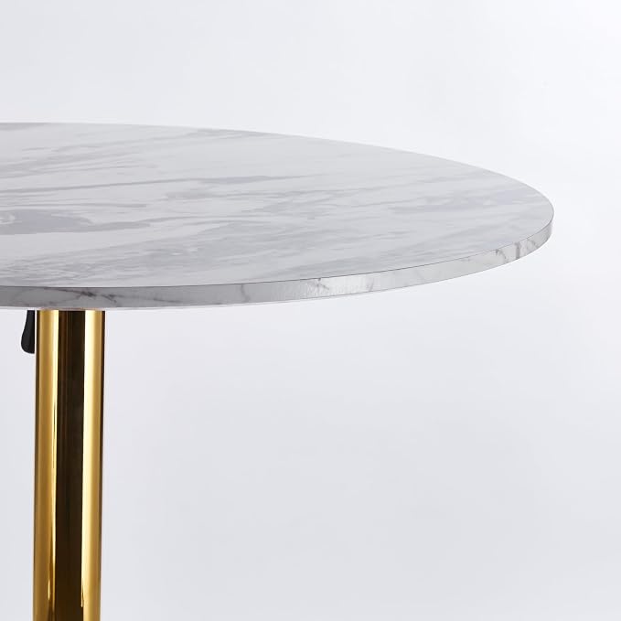 31.5 inches Folding Pub Bar Table, Luxurious Round Cocktail Tables, High Top Table for Bistro, Small Places, Living Room, Dining Room, Cafe