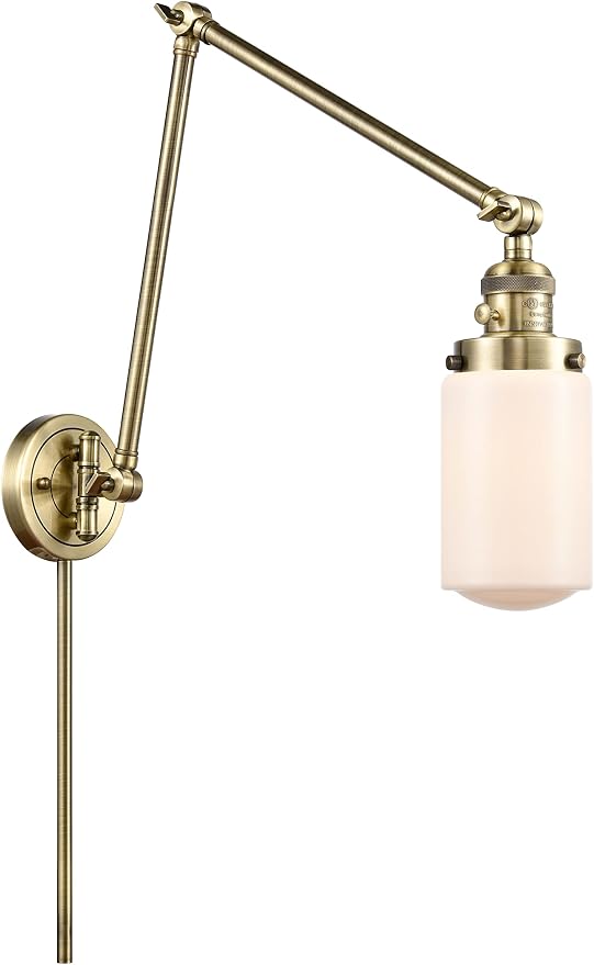 Innovations 238-AB-G311-LED LED Swing Arm Lamp from Franklin Restoration Collection