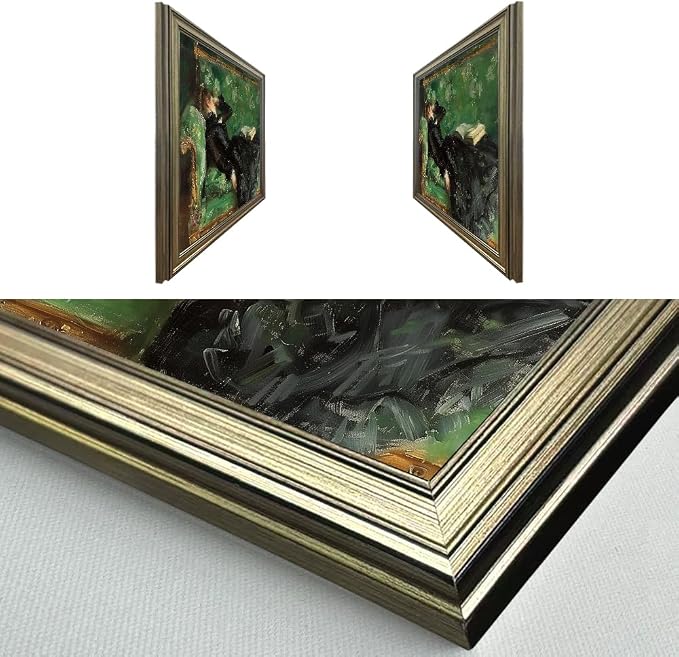 Framed Vintage Wall Art Woman Reading Canvas Print Poster Moody Oil Painting Living Room Bedroom Decor Home Artwork