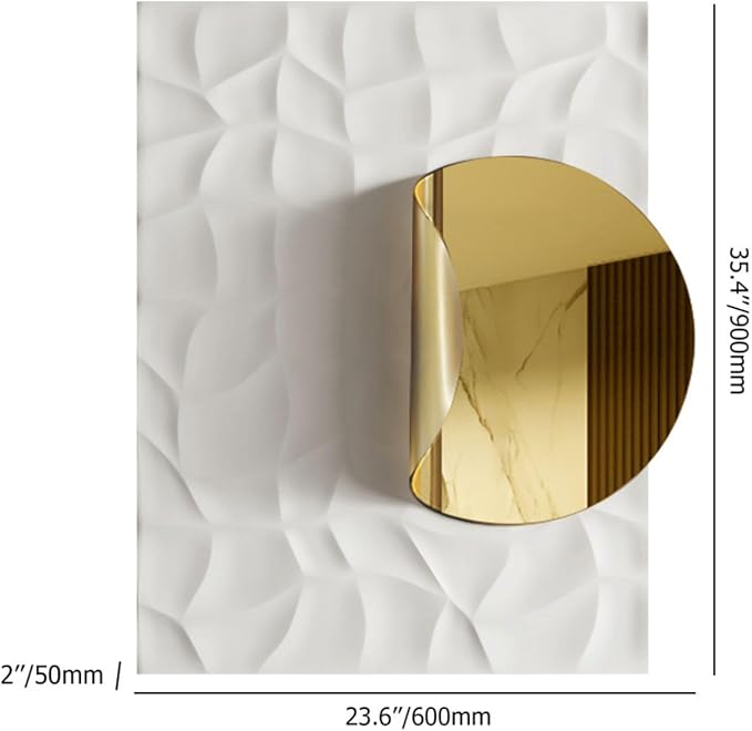 homary Large Modern Metal Wall Art, 3D Geometric Gold Abstract Rectangle Wall Sculpture, Contemporary Wall Hanging Decor for Living Room, Bedroom, Office, Entryway
