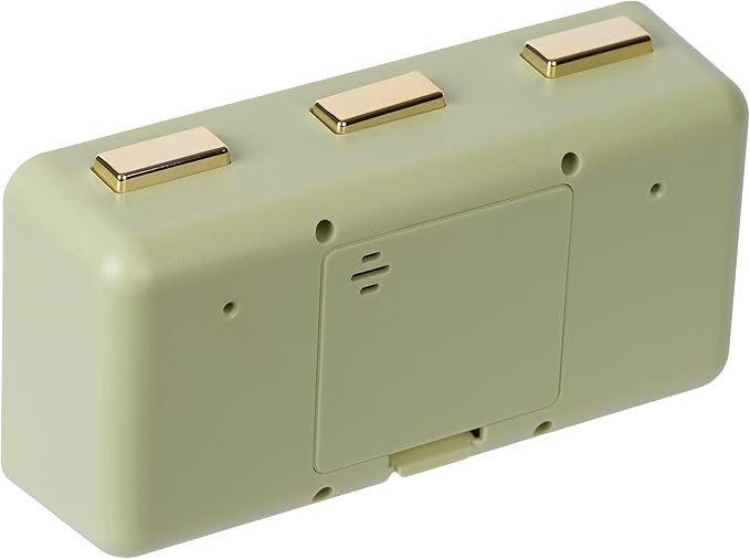 La Crosse Clock 636-379G Daily Flip Green Tabletop Alarm Clock with Calendar