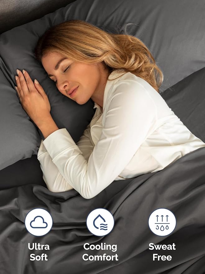 Extra Deep King Sheet Set - 6 Piece Breathable and Cooling Sheets - Hotel Luxury Bedding for Women, Men, Kids & Teens - Easy & Secure Fit - Soft, Wrinkle Free and Comfy - Extra Deep Pockets - Charcoal