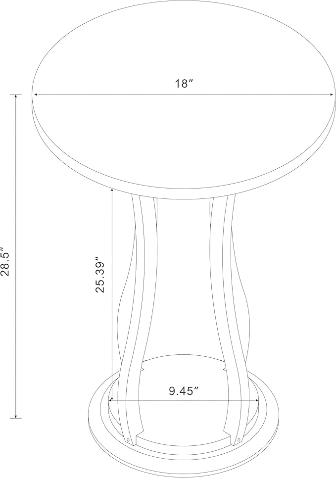 Coaster Home Furnishings - Elton - Wood - Round Plant Stand with Faux Marble Top, Curved Wooden Legs, Built-in Shelf Base and Traditional Style - Living Room - Cherry - 900934