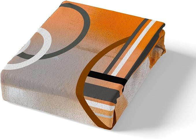Burnt Orange Duvet Cover Queen 3 Piece,Geometric Black Gray Bedding Set,Watercolor Ombre Oil Painting Comforter Cover,Contemporary Minimalist Artwork Quilt Cover,Soft Microfiber Bedspread Cover