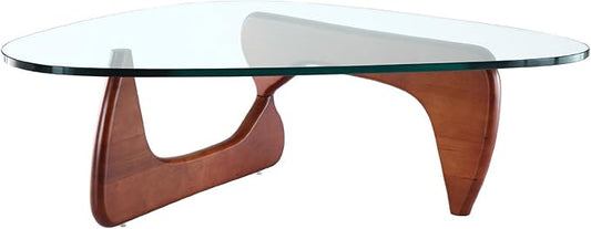 EMODERN FURNITURE eMod - Noguchi Triangle Coffee Table Glass Top (Cherry)