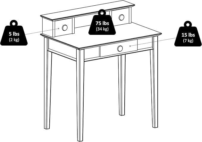 Winsome Studio Writing Desk with 3 Drawers in Honey, Classic Small Home Office Computer Table, Sturdy Furniture for Bedroom, Living Room, Compact & Convenient for Small Spaces