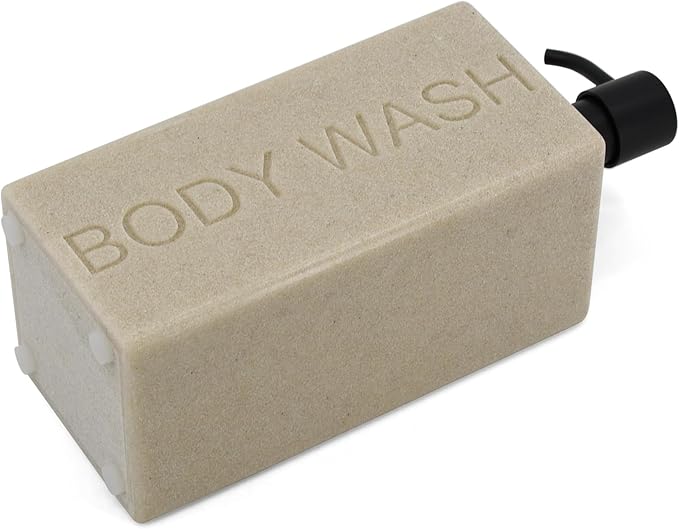 Rectangular Resin Dispenser Premium Bathroom Shampoo Conditioner Body Wash Bottle Modern Refillable Pump Design