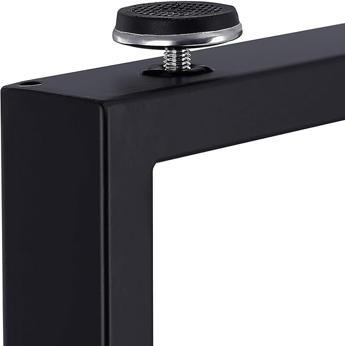 22 Inch Bench Legs Metal Coffee Table Legs Heavy Duty Table Legs Iron Bench Legs, Black, Set of 2