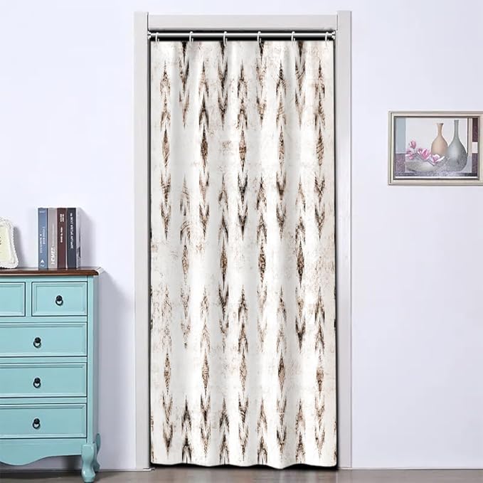 Abstract Shower Curtain Grunge Rustic Black Brown Blurry Arrow Pattern Shower Curtains for Modern Farmhouse Bathroom Waterproof Fabric Decor Set with Hooks, 36W x 72H Inch
