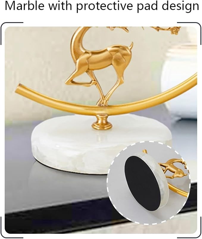Desk Clock Vintage Desk Clock with 7 Inch Dial Brass Desk Clock Table Clock Decoration for Home Living Room Bedroom Shelf Desk Clocks (Grey