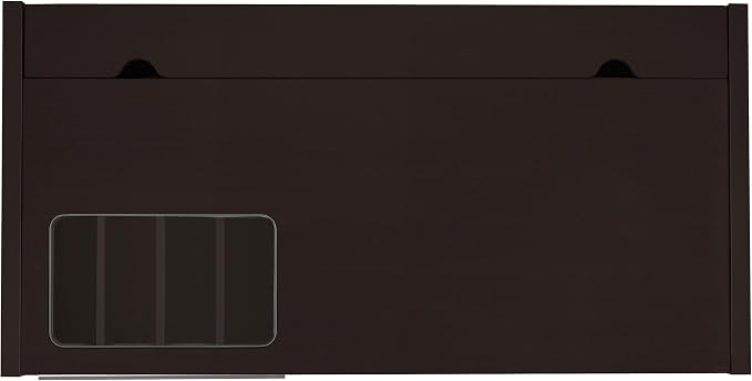 Coaster Home Furnishings - Halston - Engineered Wood - 47-Inch Computer Desk with Drawers, Door Cabinet & Lift-Top Storage, Tempered Glass Top, Contemporary Style - Home Office - Cappuccino - 800702