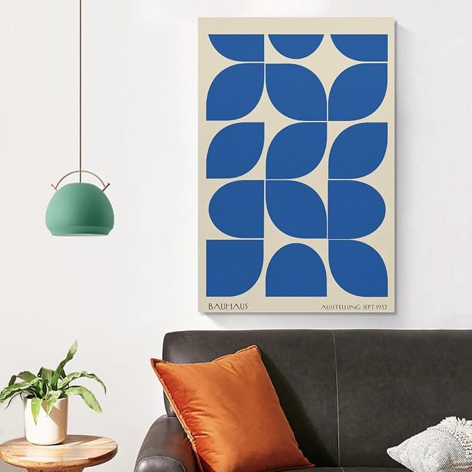 Bauhaus Poster Wall Art,Exhibition Wall Art, Stylish Mid Century Home Decor Canvas Wall Art Print Poster For Home School Office Decor Unframe-style 24x36inch(60x90cm)