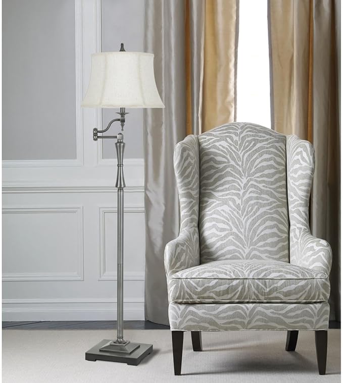 Cal Lighting BO-2443SWFL 150-Watts Madison Swing Arm Metal Floor Lamp, Oil Rubbed Bronze