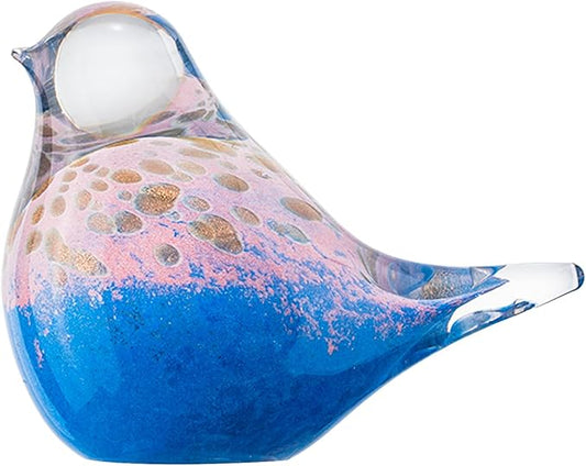 Glass Bird Decor Crystal Bird Sculpture Nature-Themed Home Accents Figurines Ornament Modern Art Living Room Shelves Tabletops