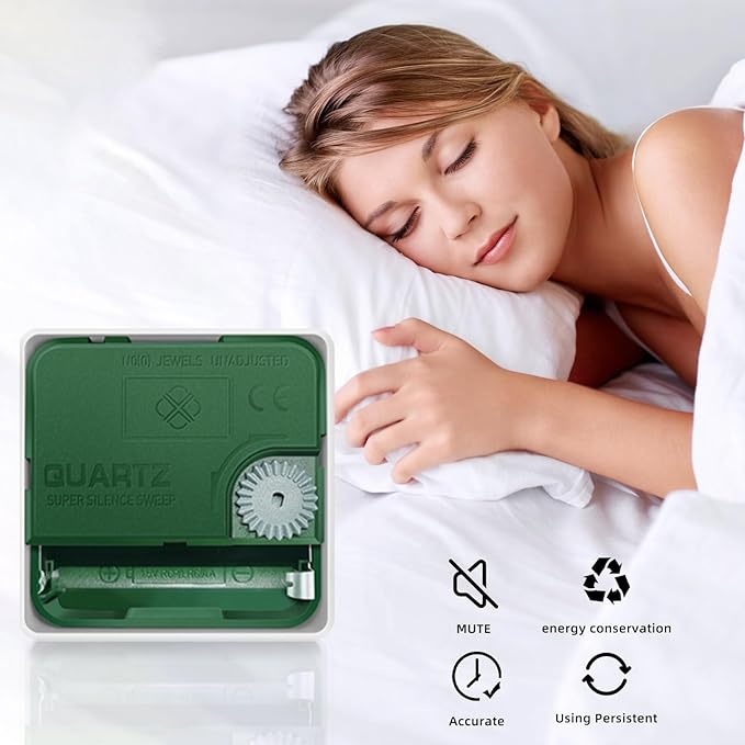 TIMESS Wall Clock, 16 Inch Large Dial Non-Ticking Silent Battery Operated Quality Analog, Ultra-Quiet Movement Quartz, Timeless Stylish Clock, Ideal Modern Home, Office Décor (Sliver)