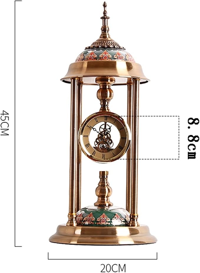 SUNESA Table Clock Clock Table Clock Living Room Decoration Retro Home Desktop Clock Fashion Table Clock Desk Clock (Color : D)
