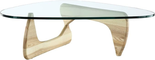EMODERN FURNITURE eMod - Noguchi Triangle Coffee Table Glass Top (Natural)